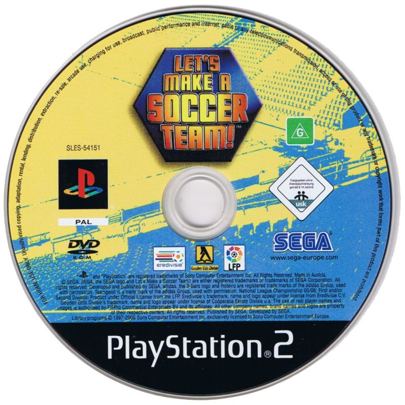 Let's make a soccer team PS2 cover