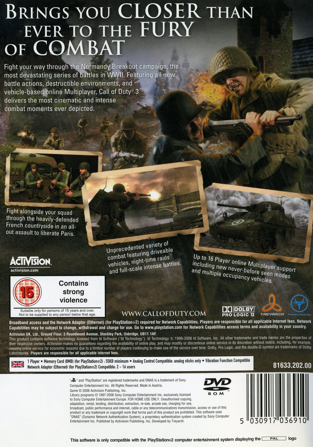 Call of Duty 3 PS2 cover
