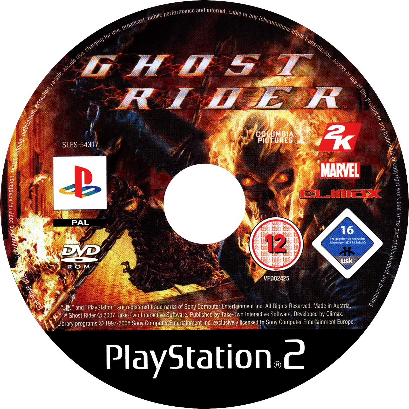 Ghost Rider PS2 cover