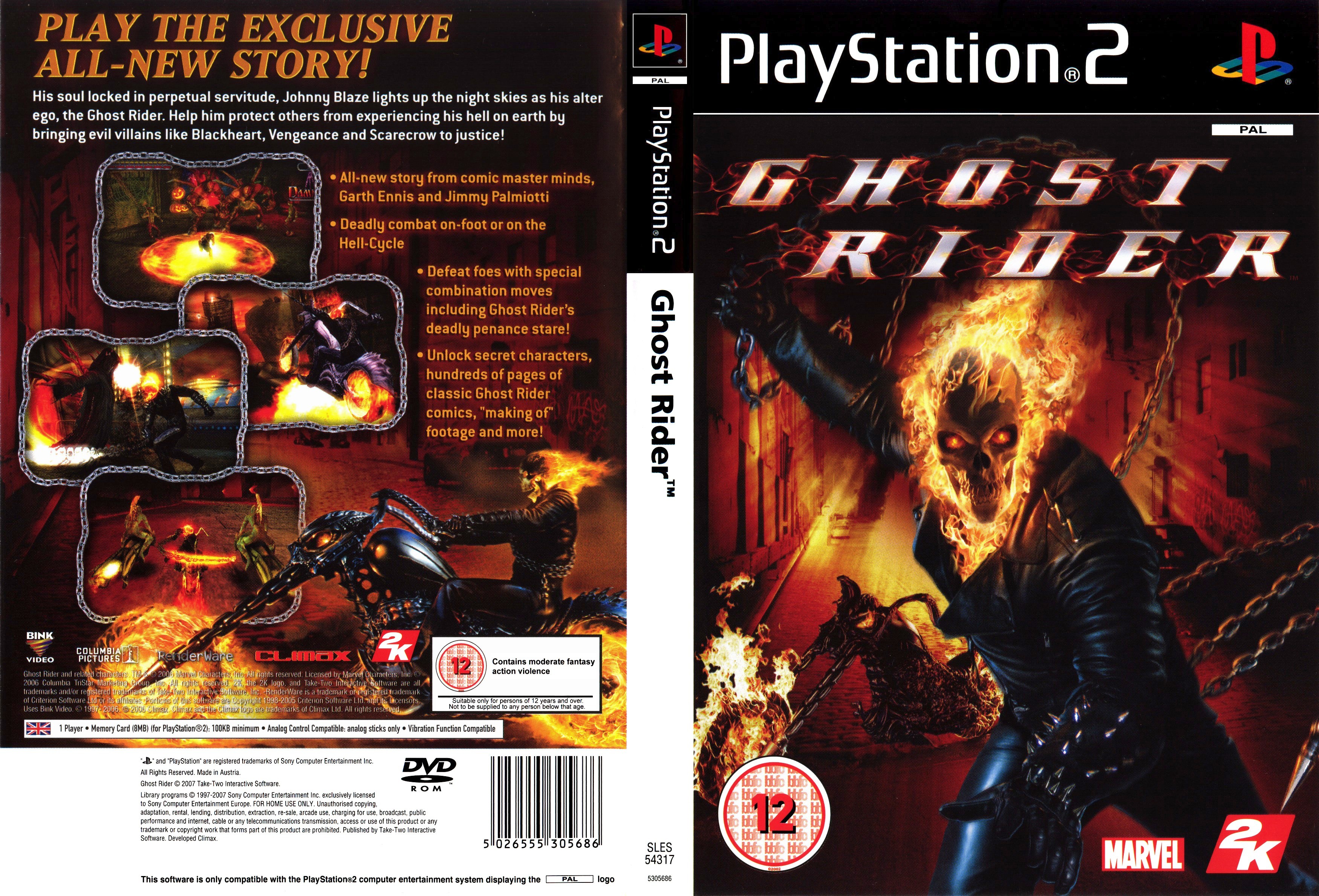 Ghost Rider PS2 cover