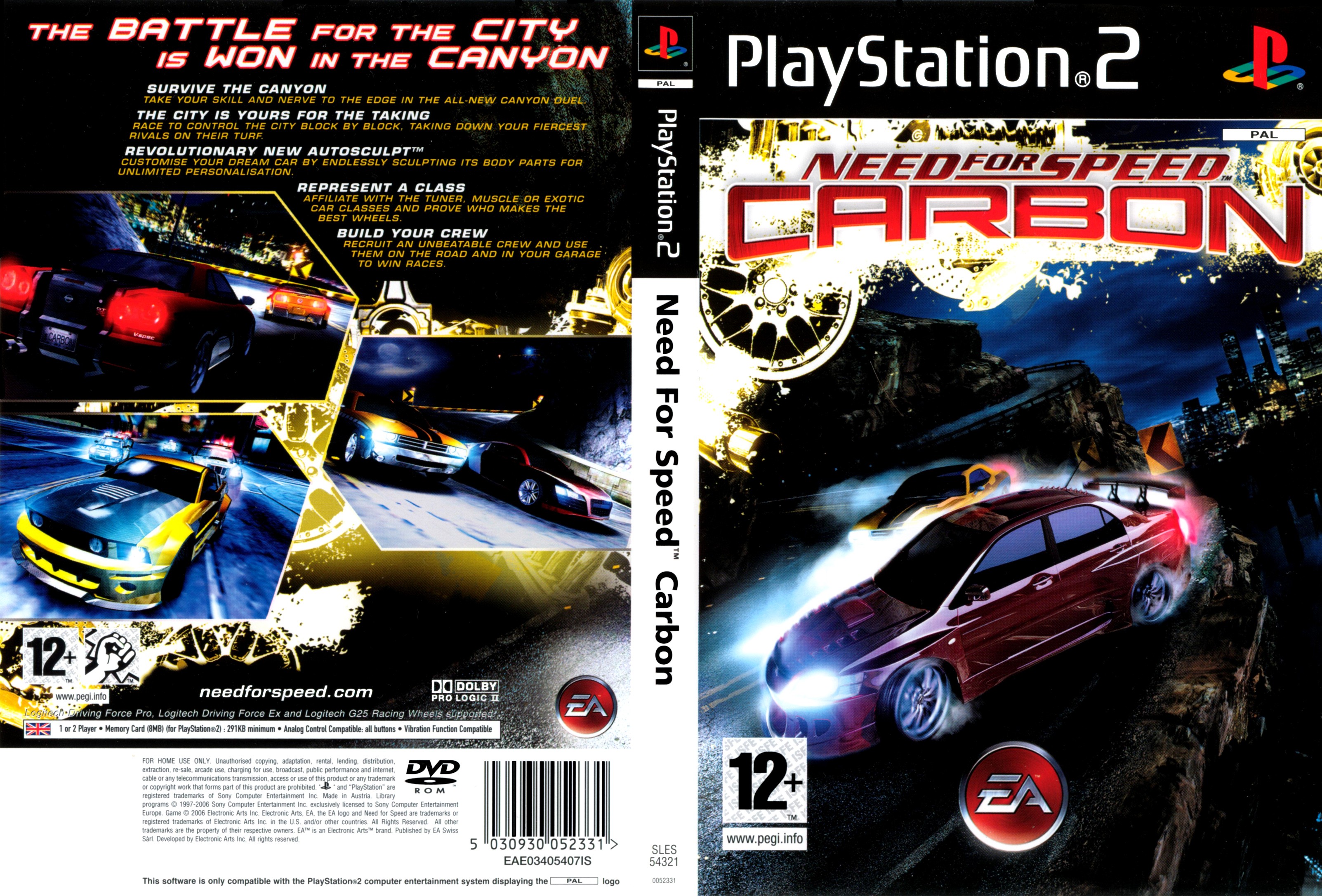 Need for Speed - Carbon PS2 cover
