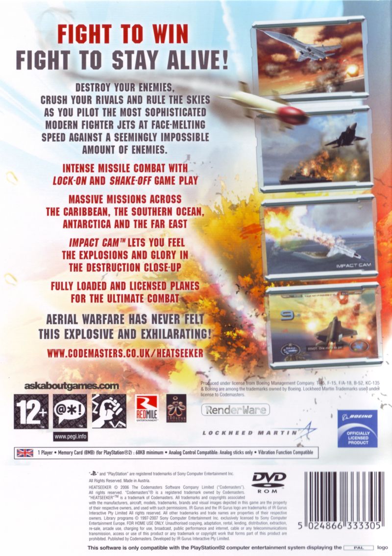 Heatseeker PS2 cover