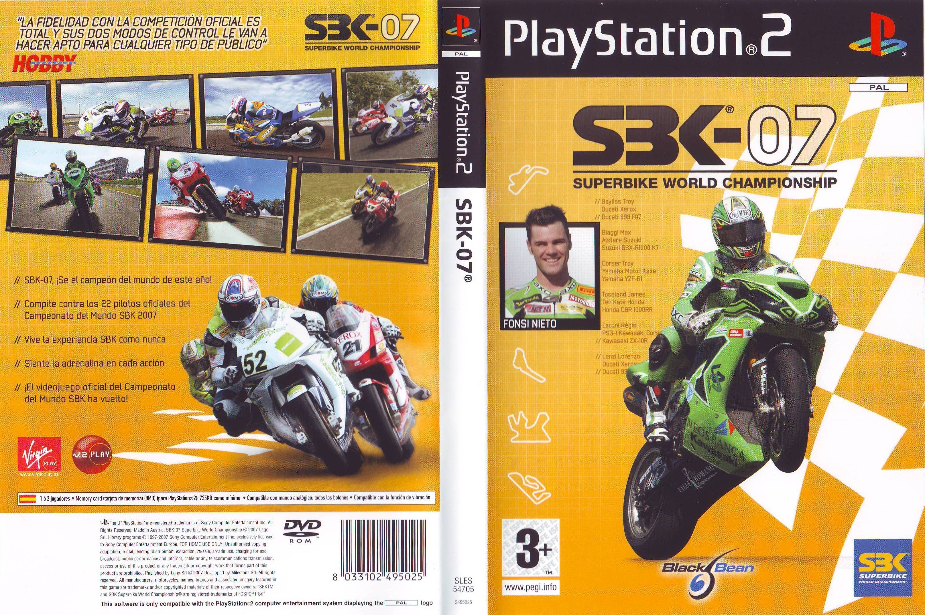 SBK 07 - Superbike World Championship PS2 cover