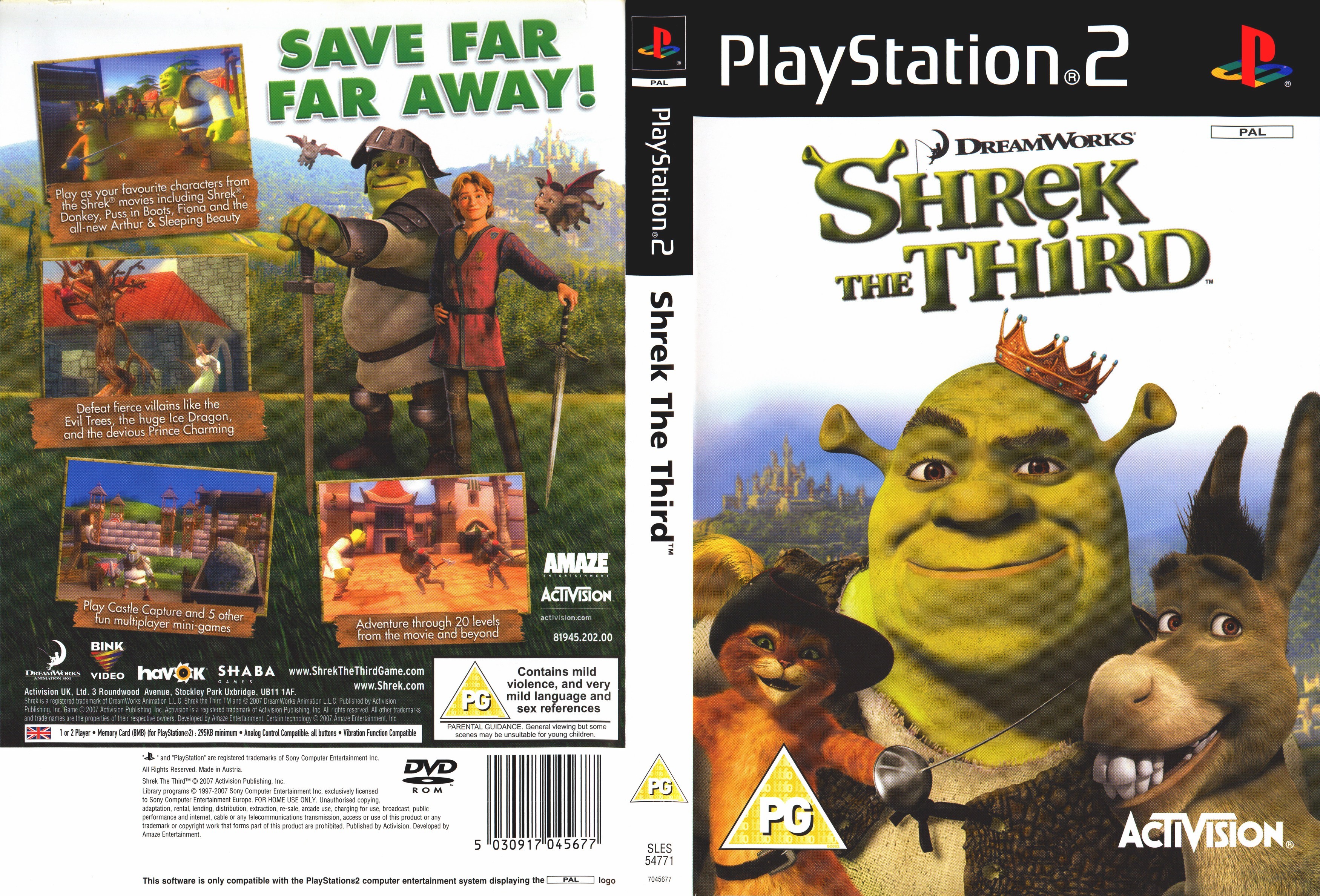 Dreamworks' Shrek the Third PSX cover