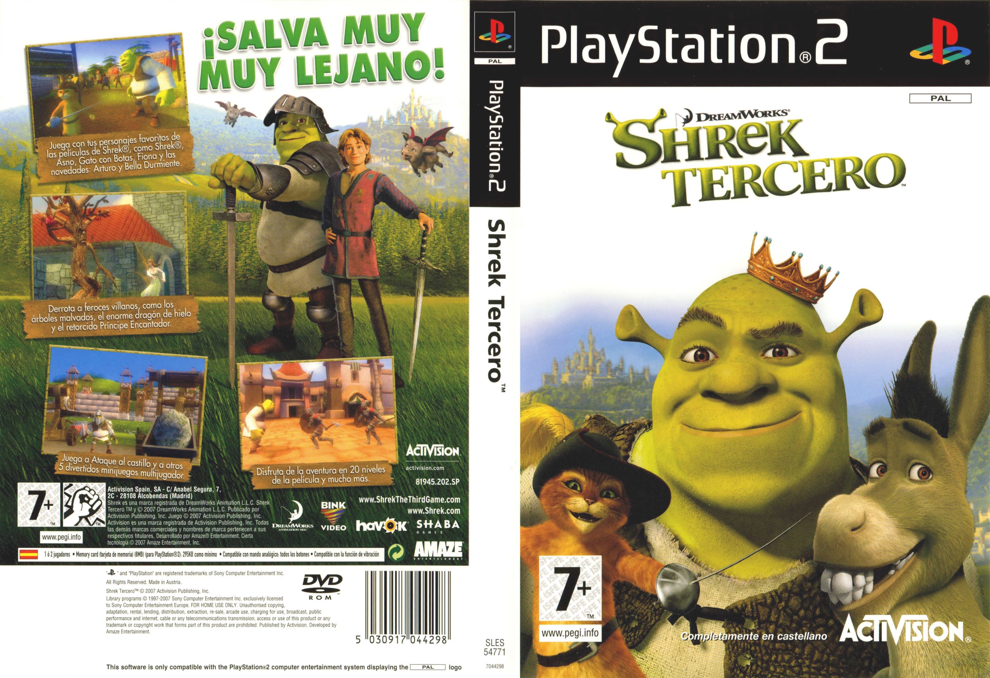 Dreamworks' Shrek the Third PSX cover