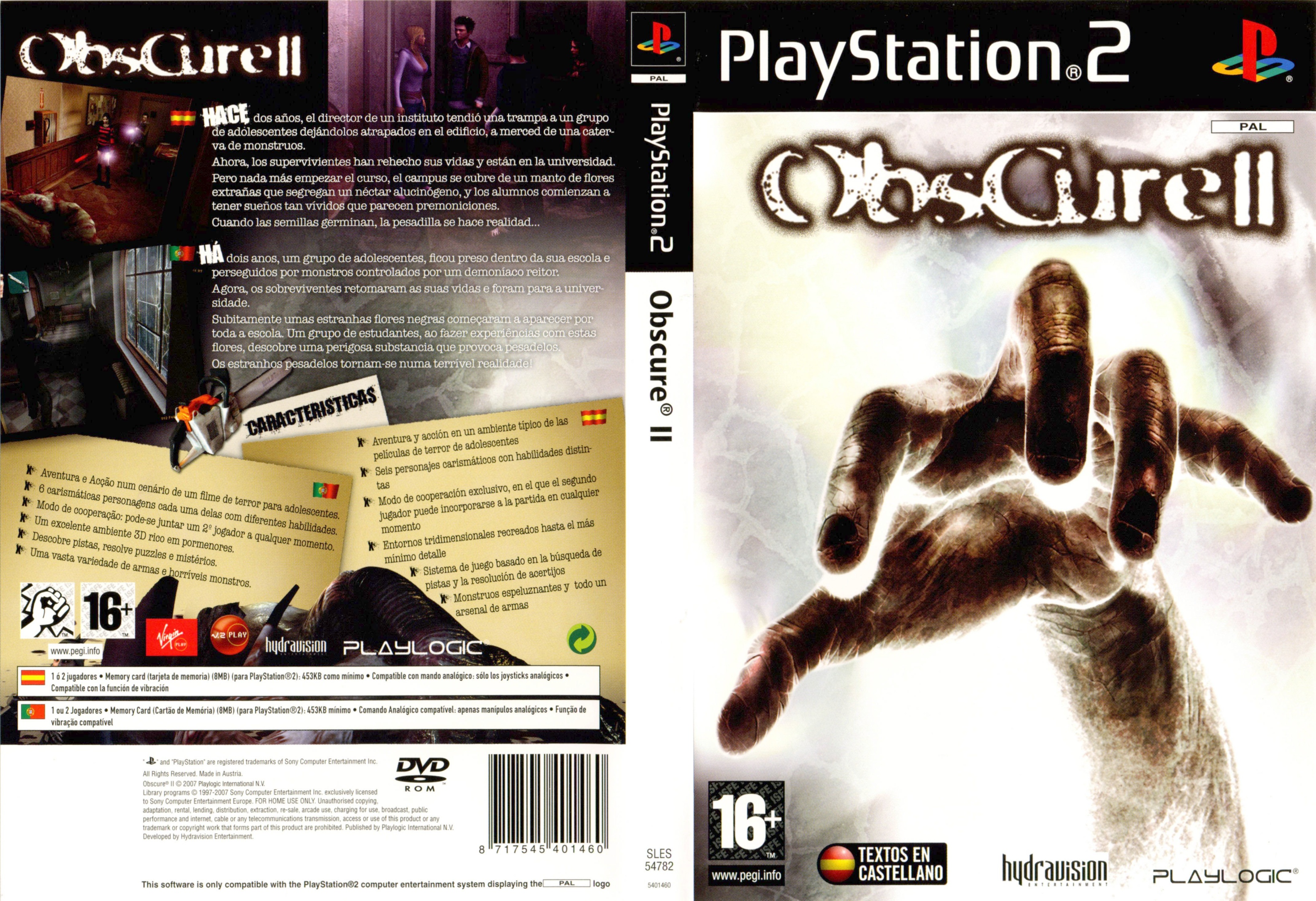 Obscure II PS2 cover