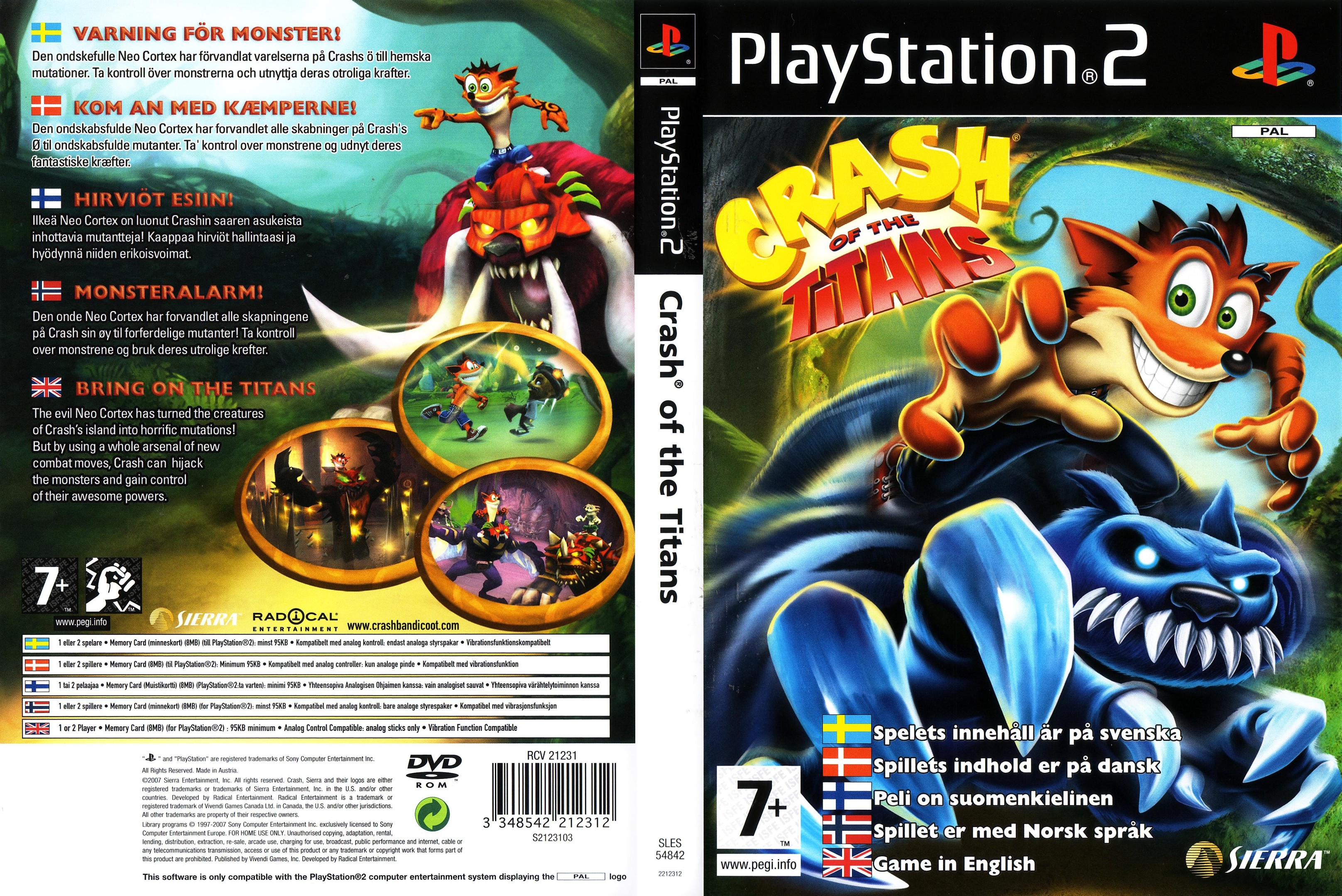 Crash of the Titans PS2 cover