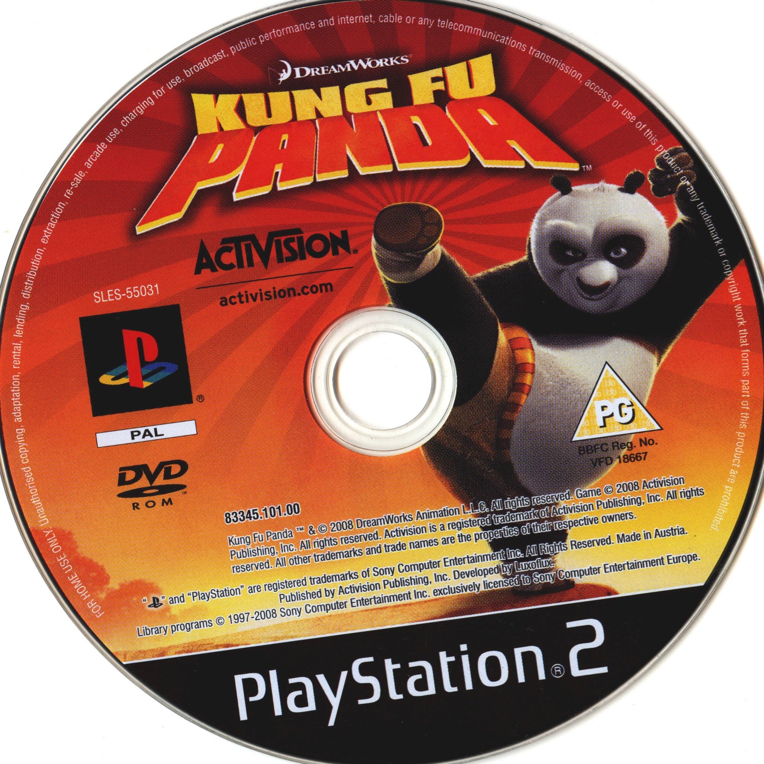 Dreamworks' Kung Fu Panda PSX cover