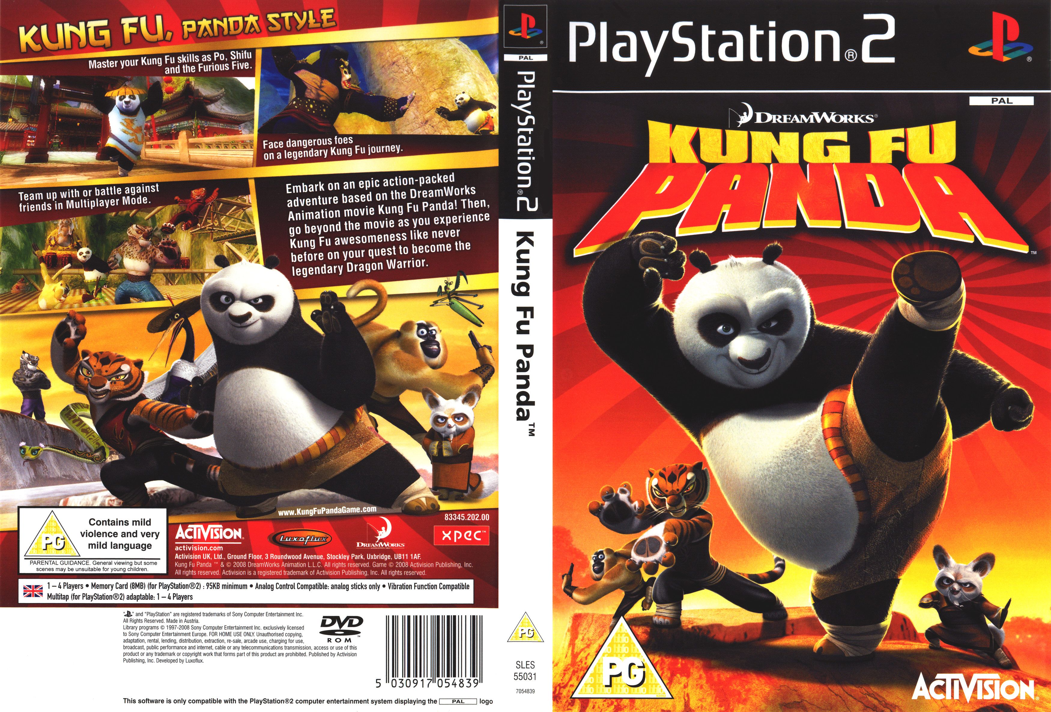 Dreamworks' Kung Fu Panda PSX cover