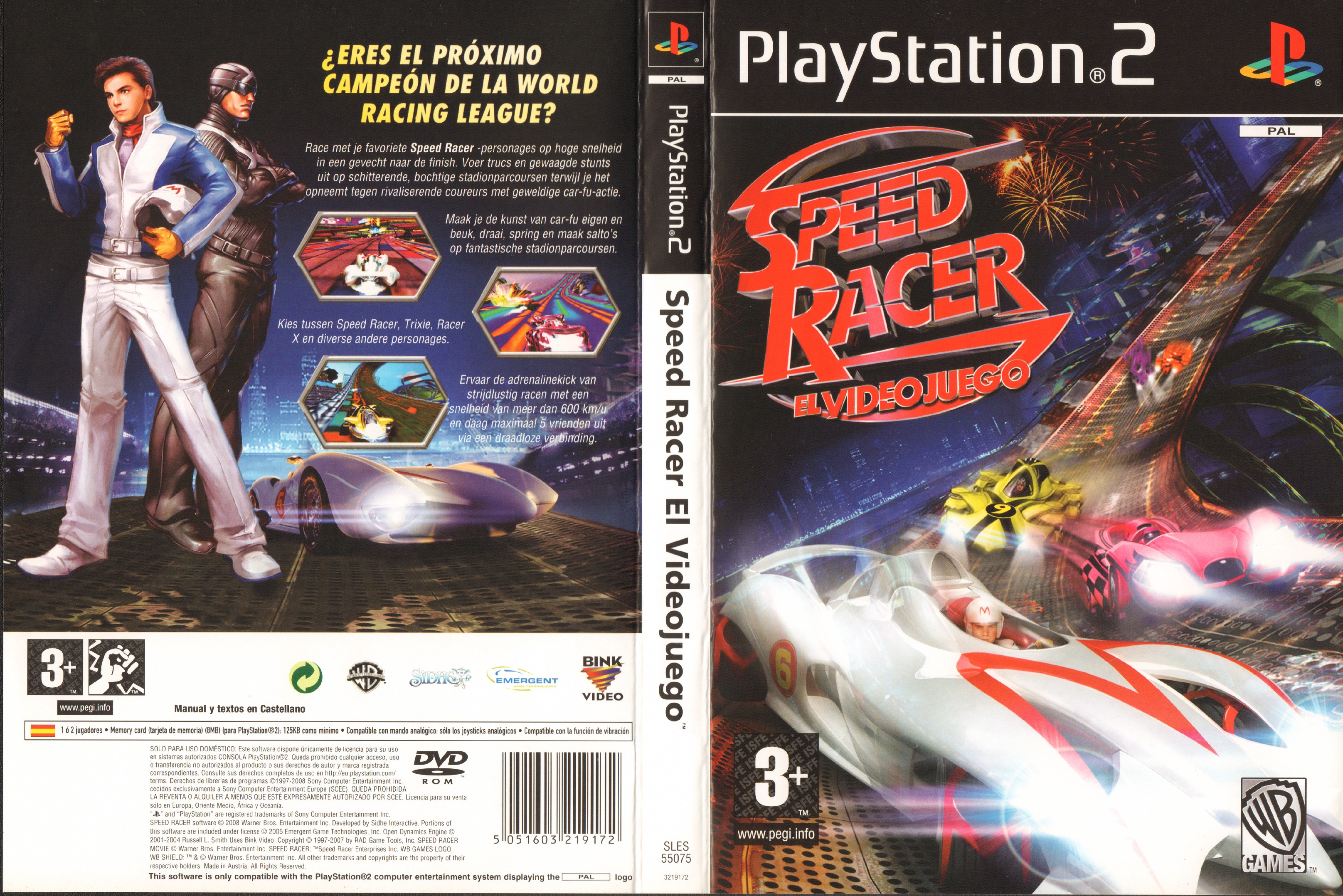 Speed Racer - The Videogame PS2 cover