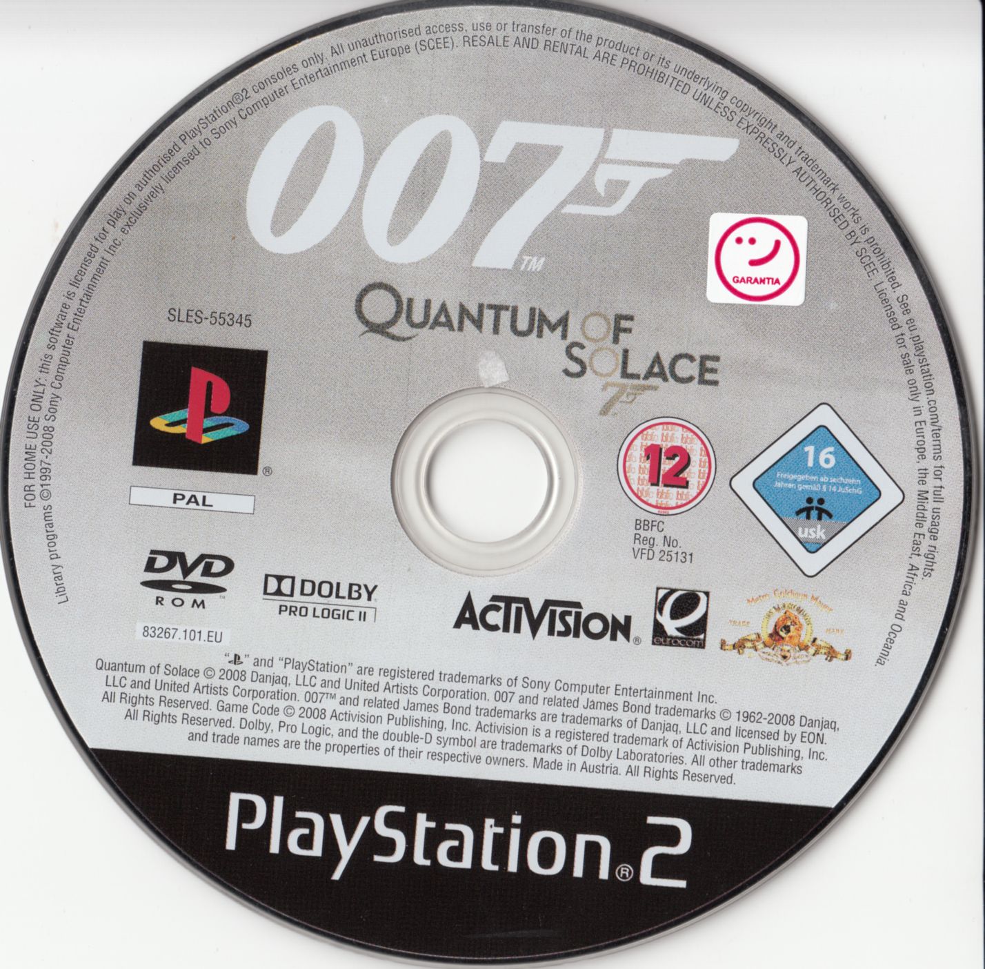 007 - Quantum of Solace PSX cover