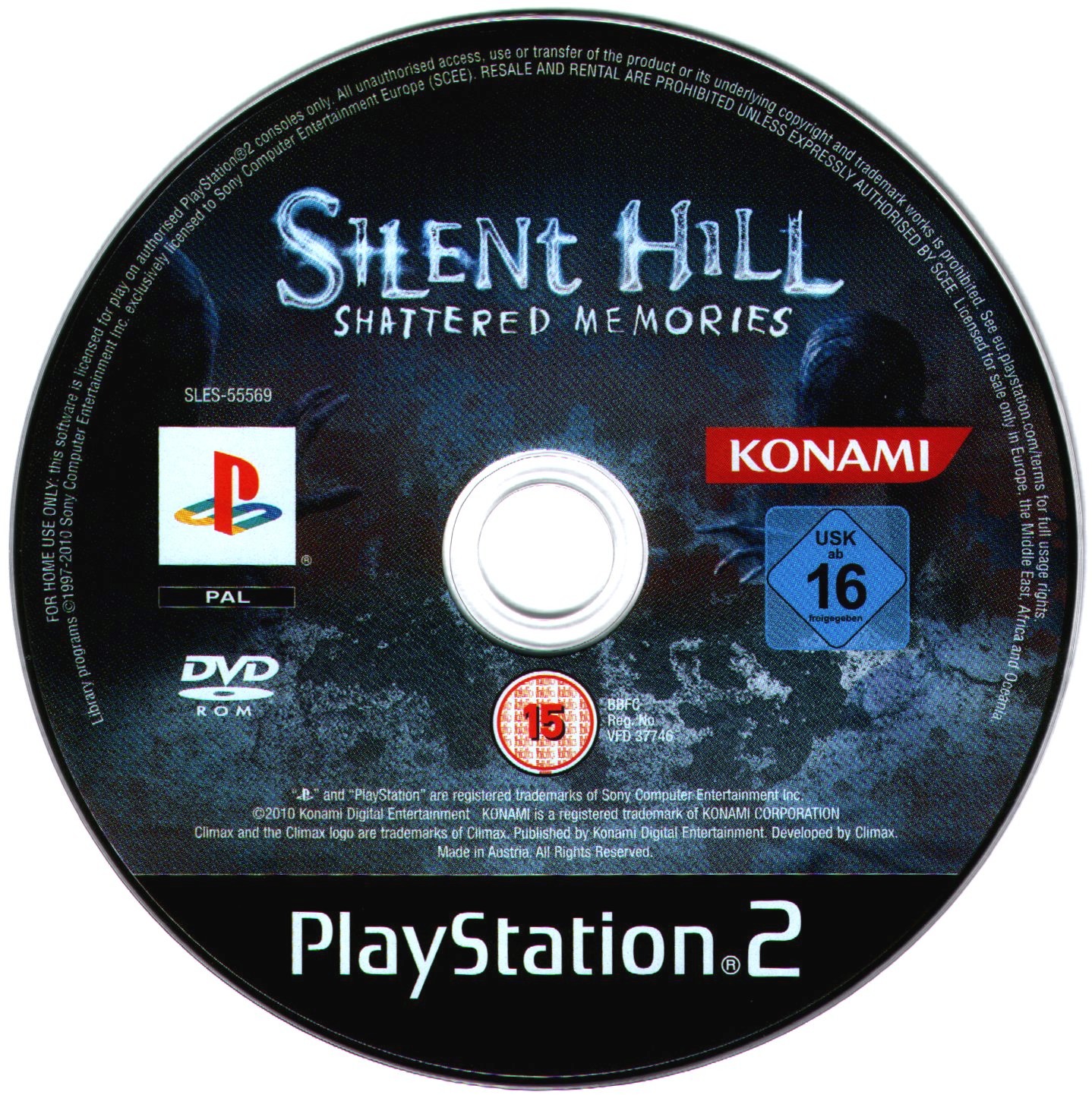 Silent Hill - Shattered Memories PS2 cover