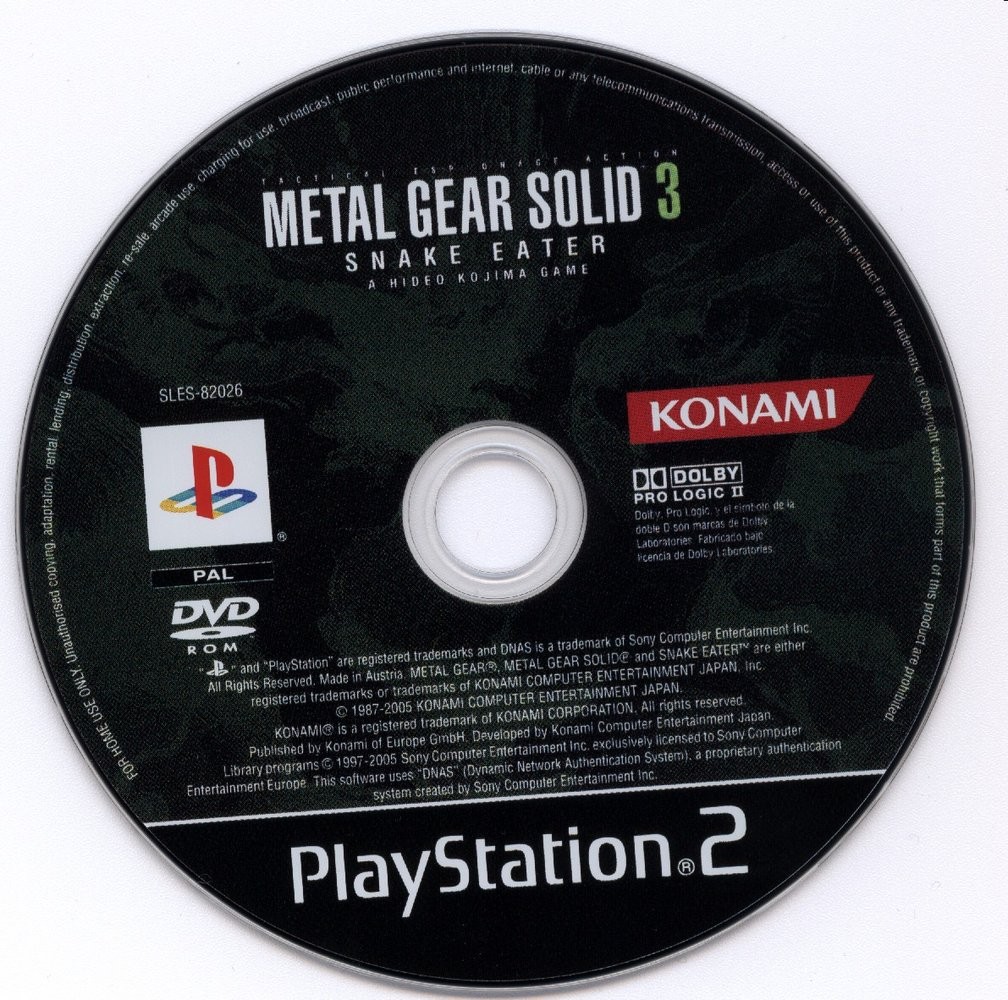 Metal Gear Solid 3 - Snake Eater PS2 cover