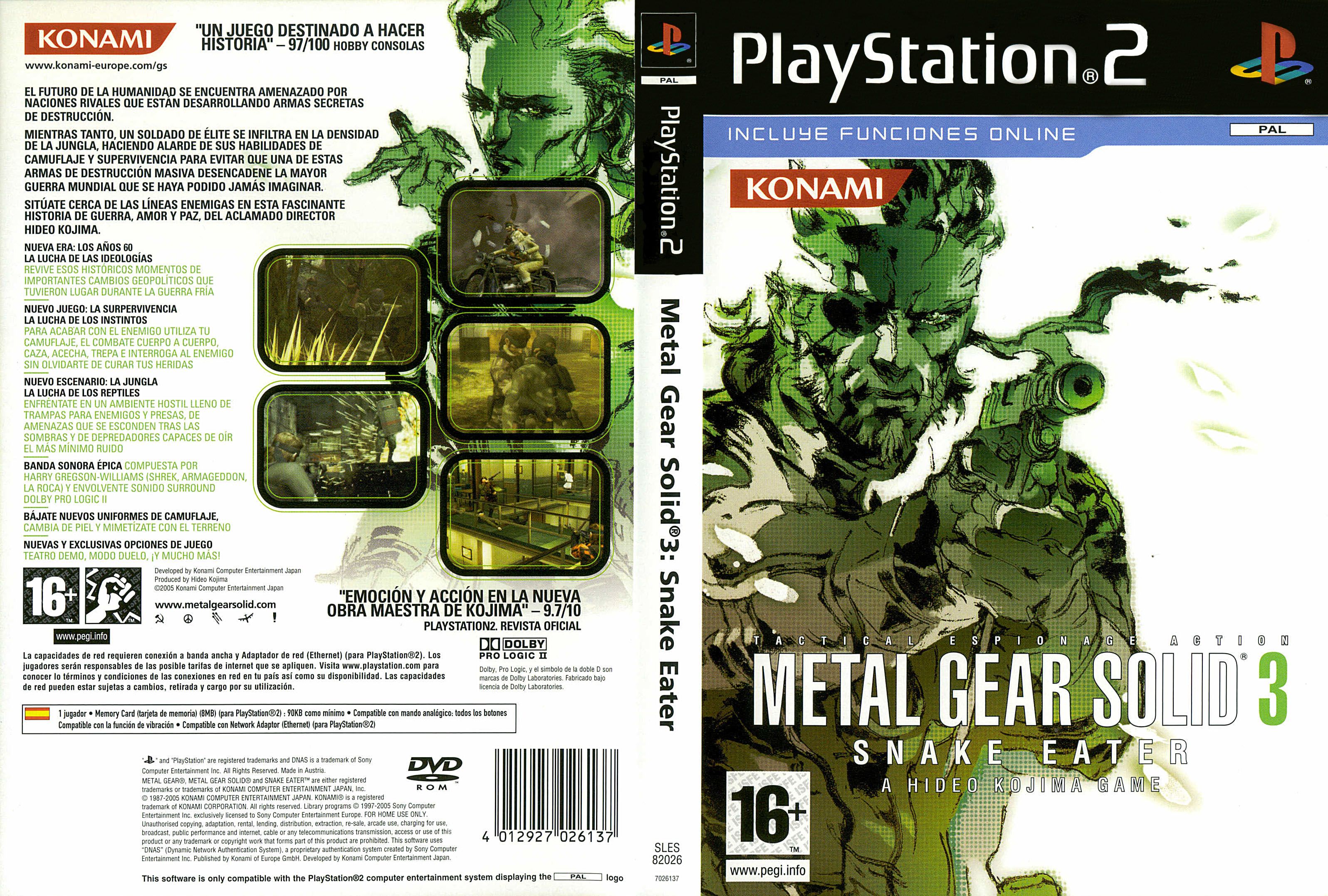 Metal Gear Solid 3 - Snake Eater PS2 cover