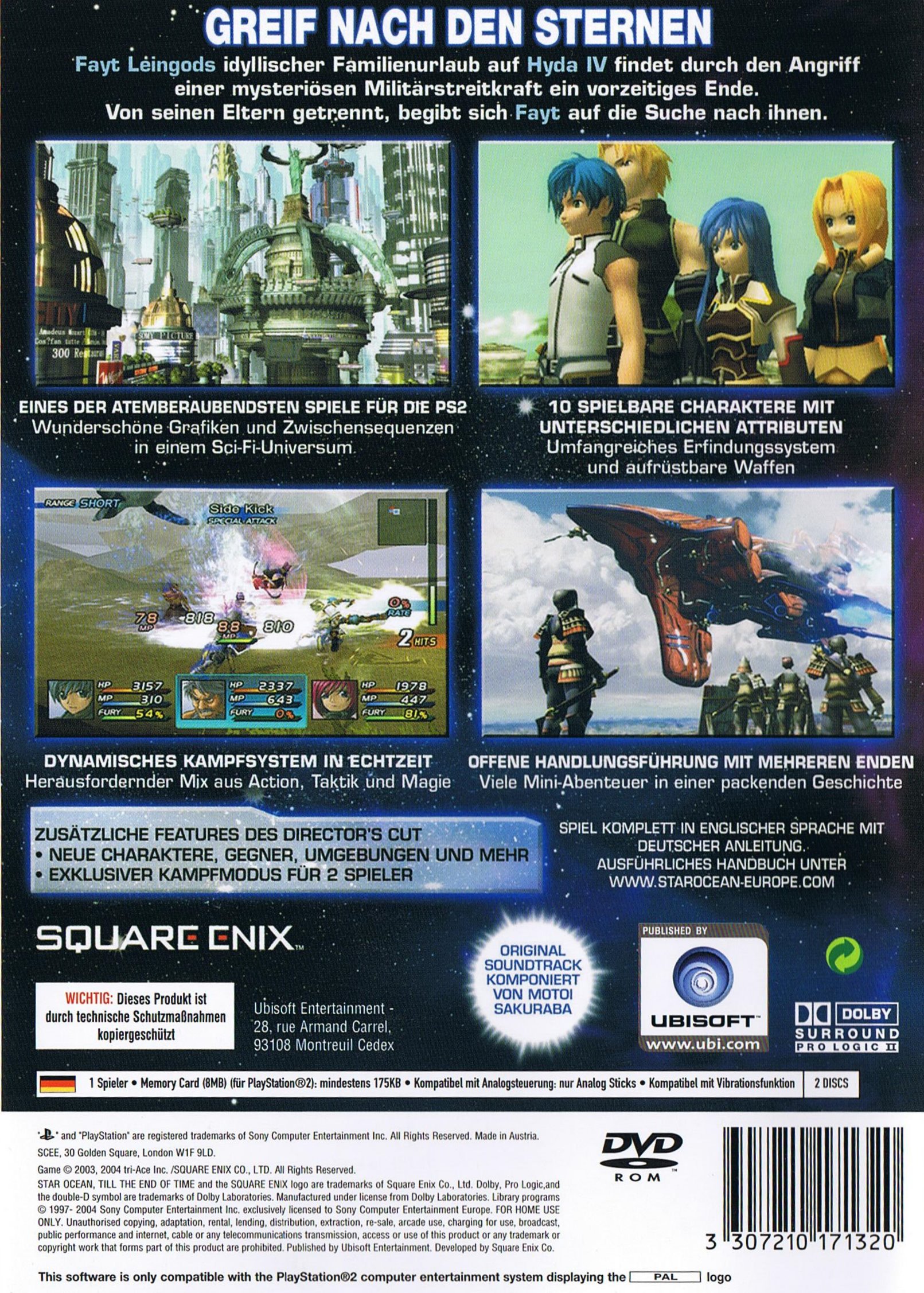 Star Ocean - Till the End of Time PSX cover