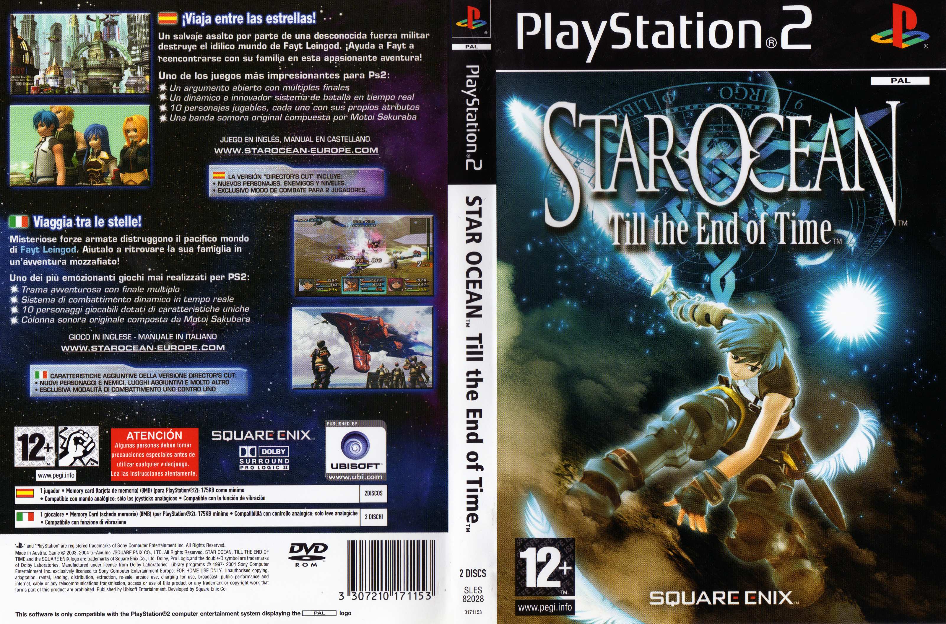 Star Ocean - Till the End of Time PSX cover