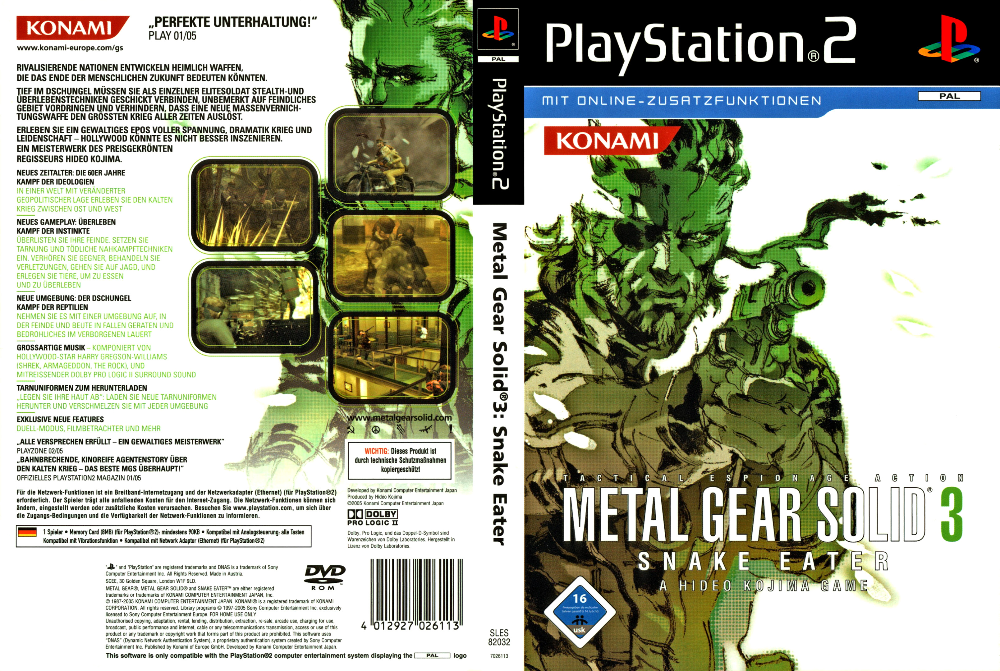 Metal Gear Solid 3 - Snake Eater PS2 cover