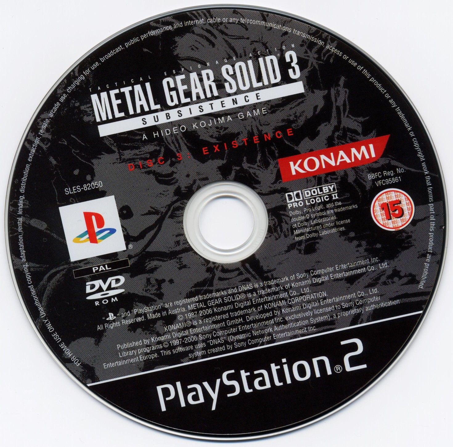Metal Gear Solid 3 - Subsistence PS2 cover