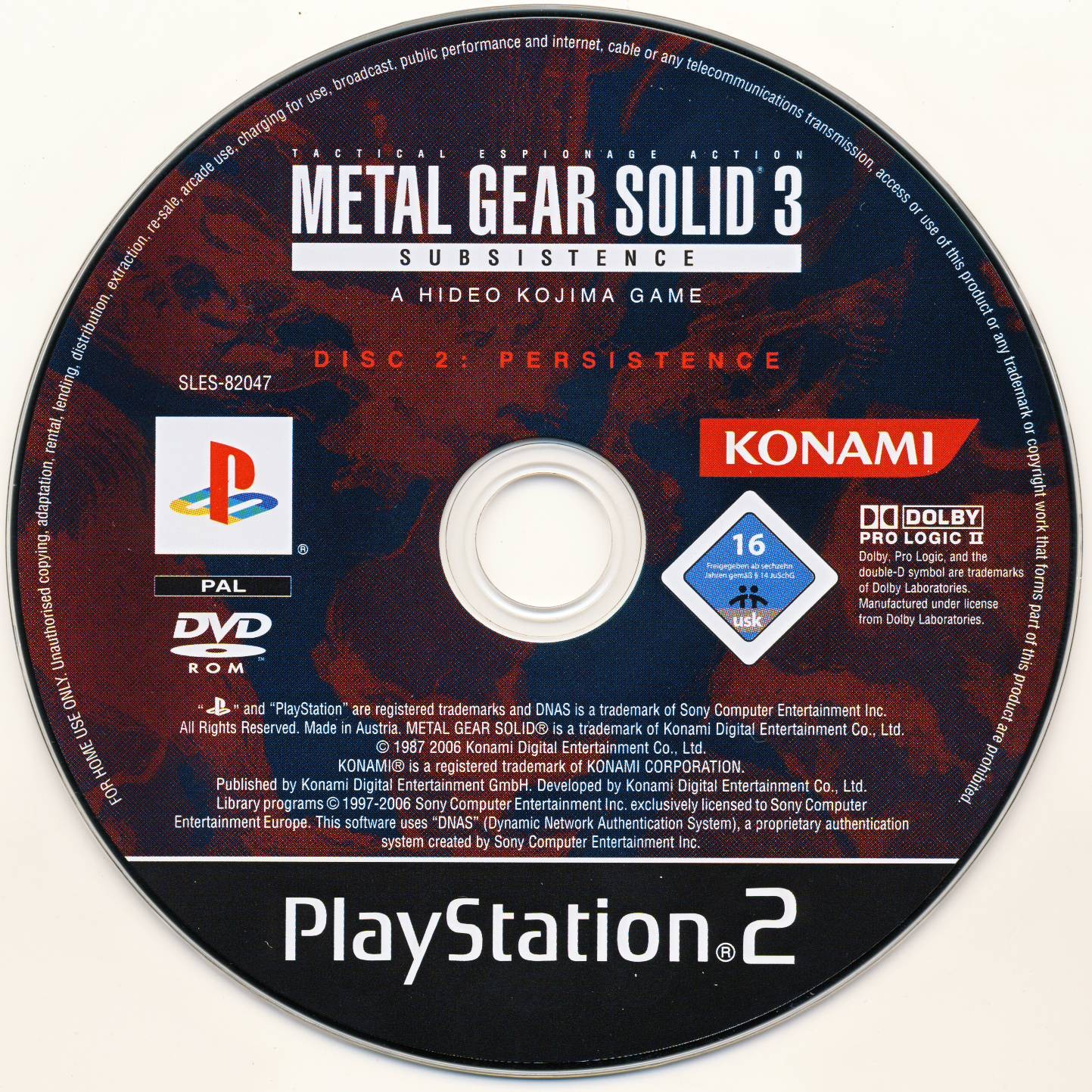Metal Gear Solid 3 - Subsistence PS2 cover