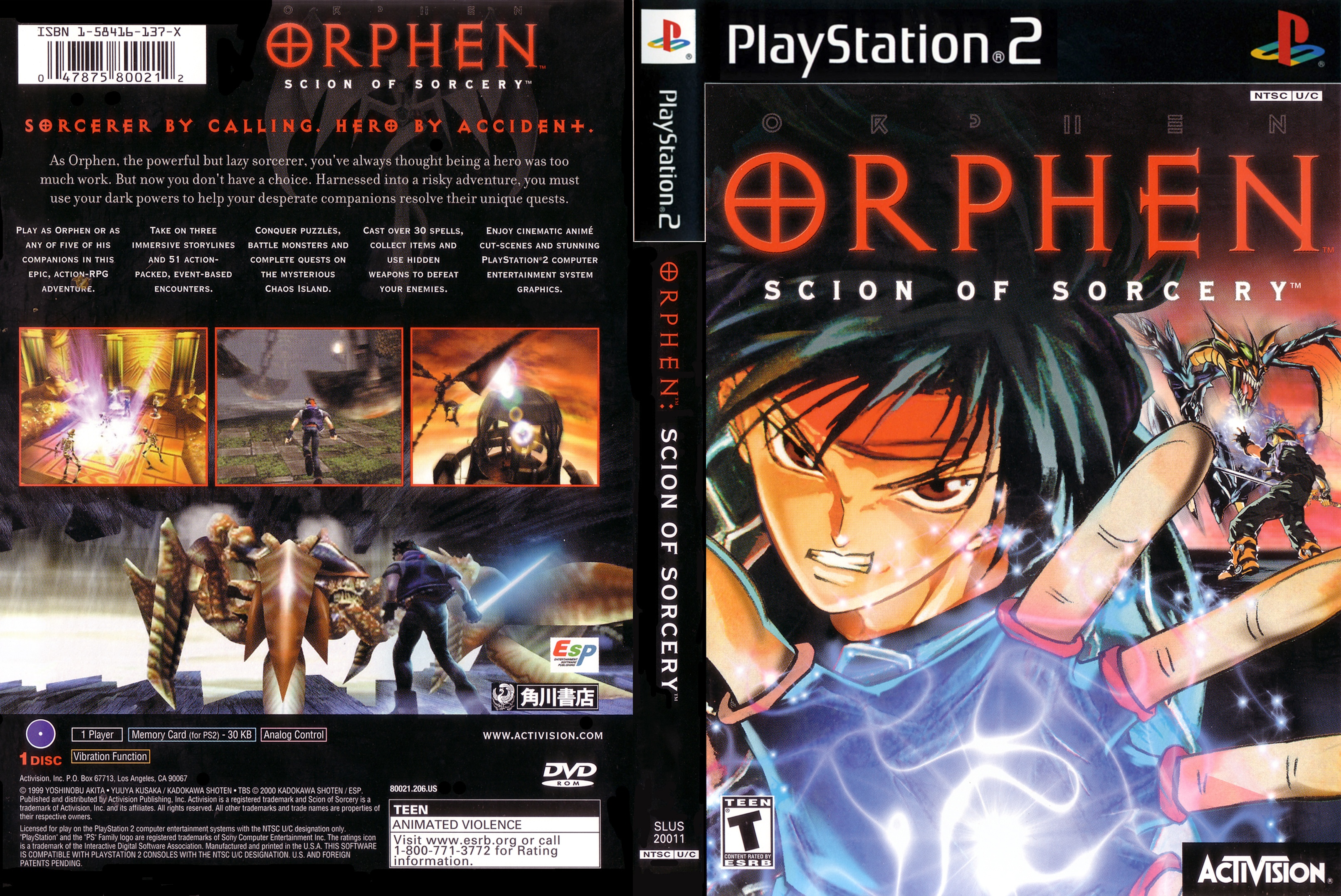 Orphen - Scion of Sorcery PS2 cover