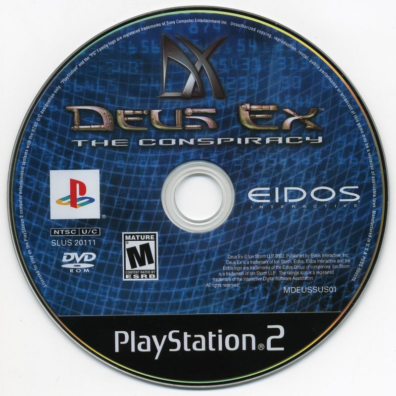 Deus Ex - The Conspiracy PS2 cover