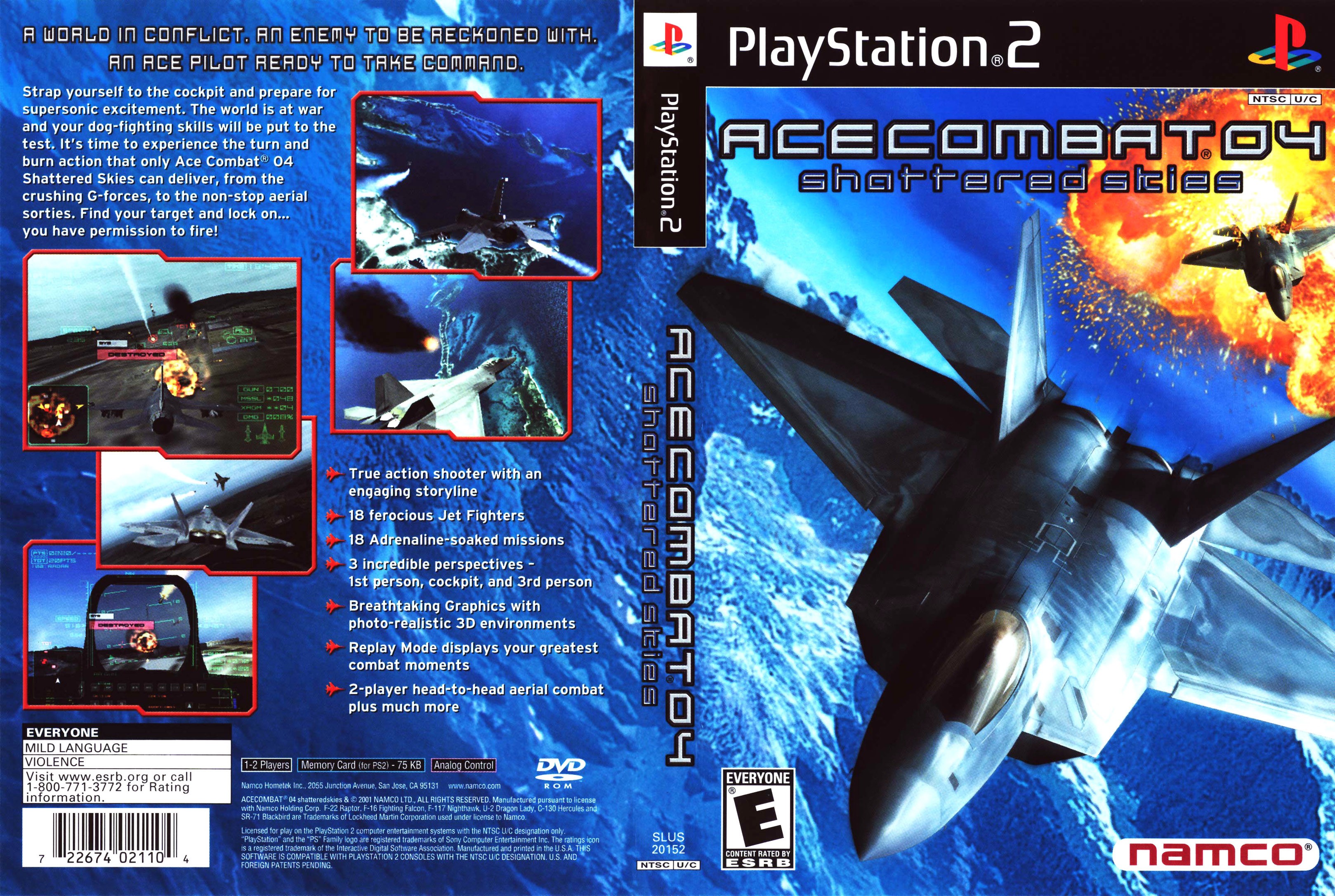 Ace Combat - Shattered Skies PS2 cover