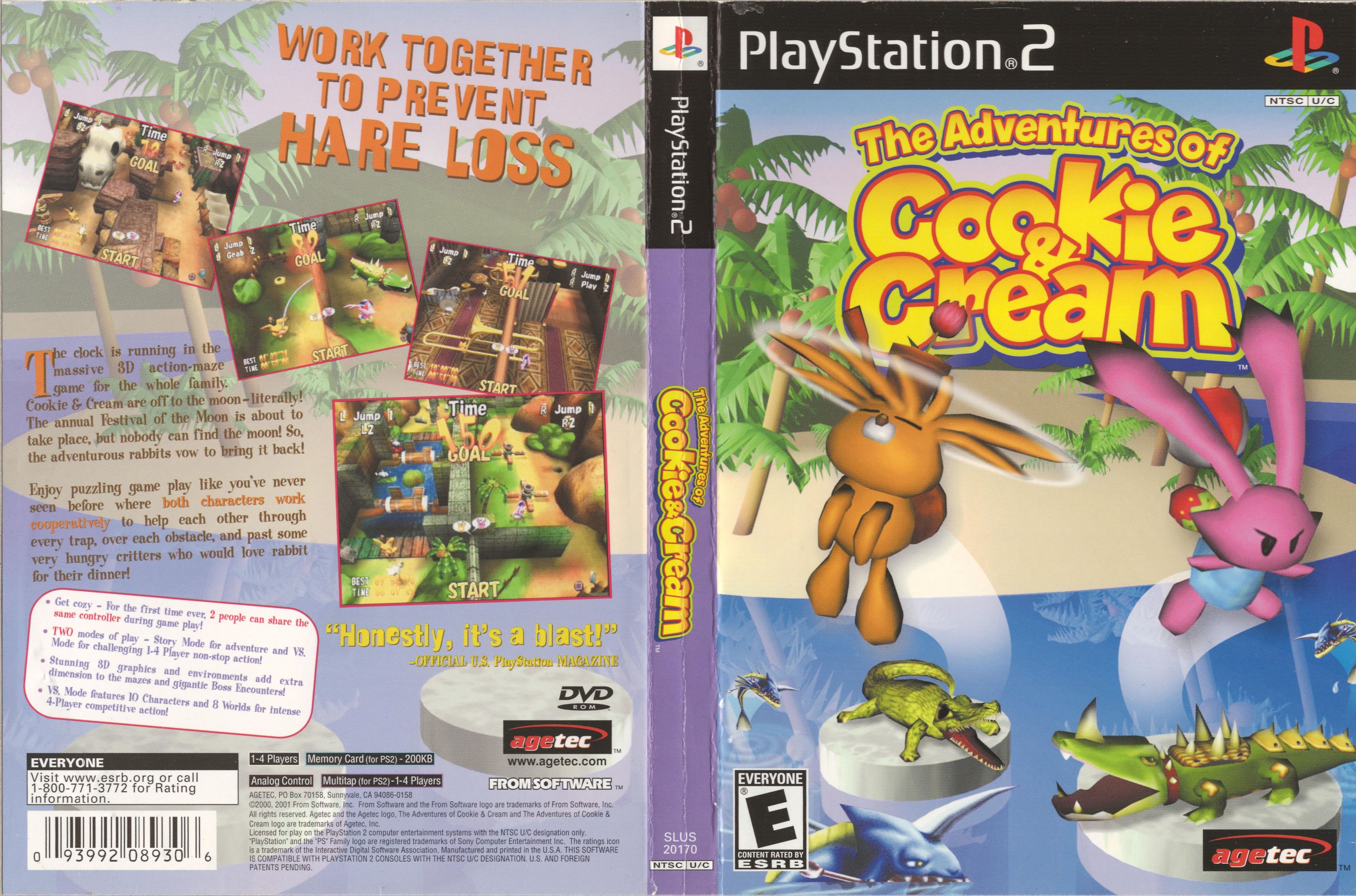 The adventures of Cookie & Cream PS2 cover