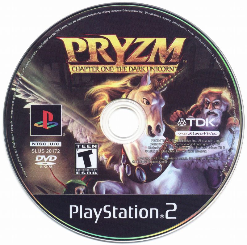 Pryzm Chapter One - The Dark Unicorn PS2 cover