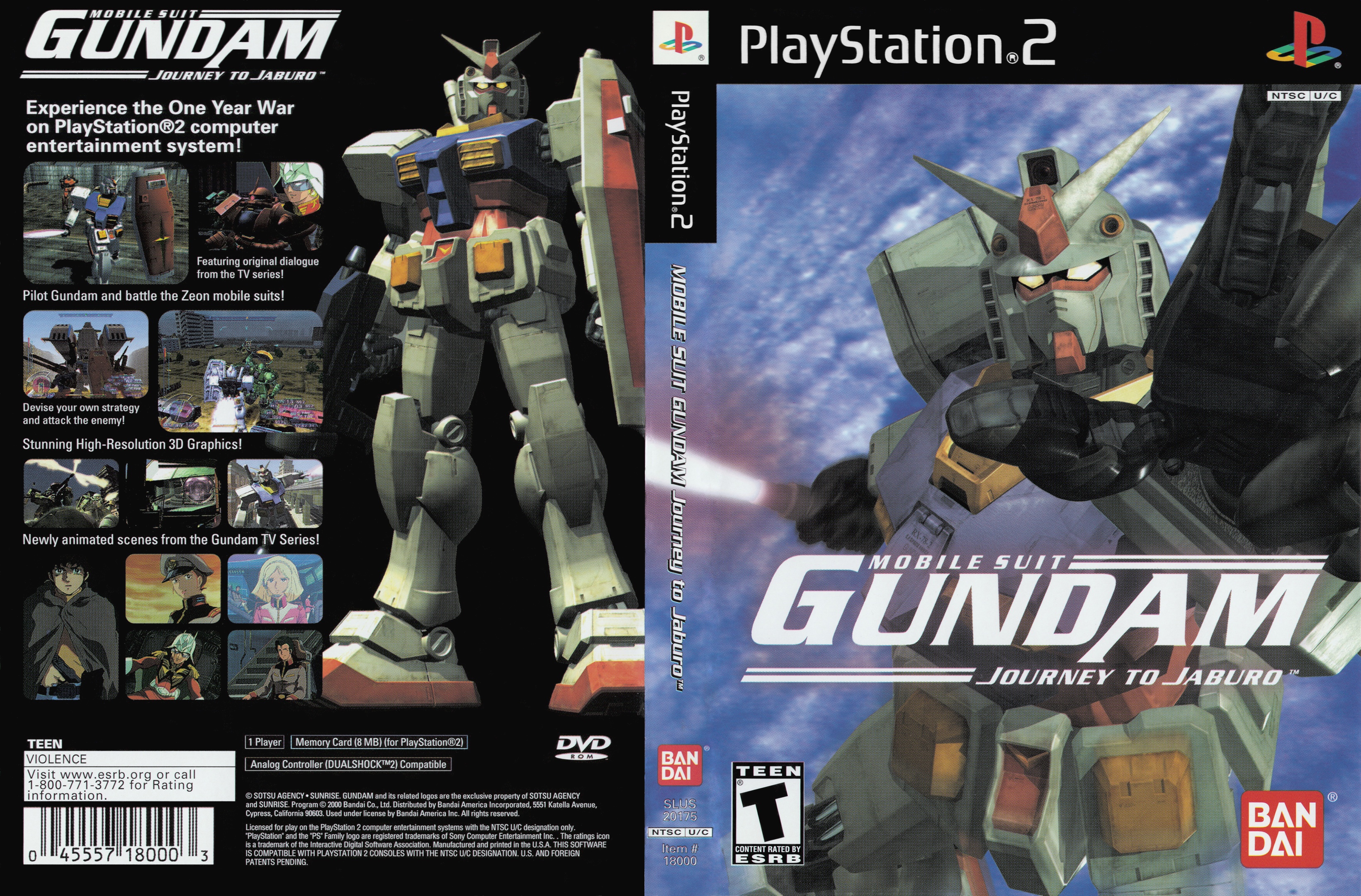 Mobile Suit Gundam - Journey to Jaburo PS2 cover