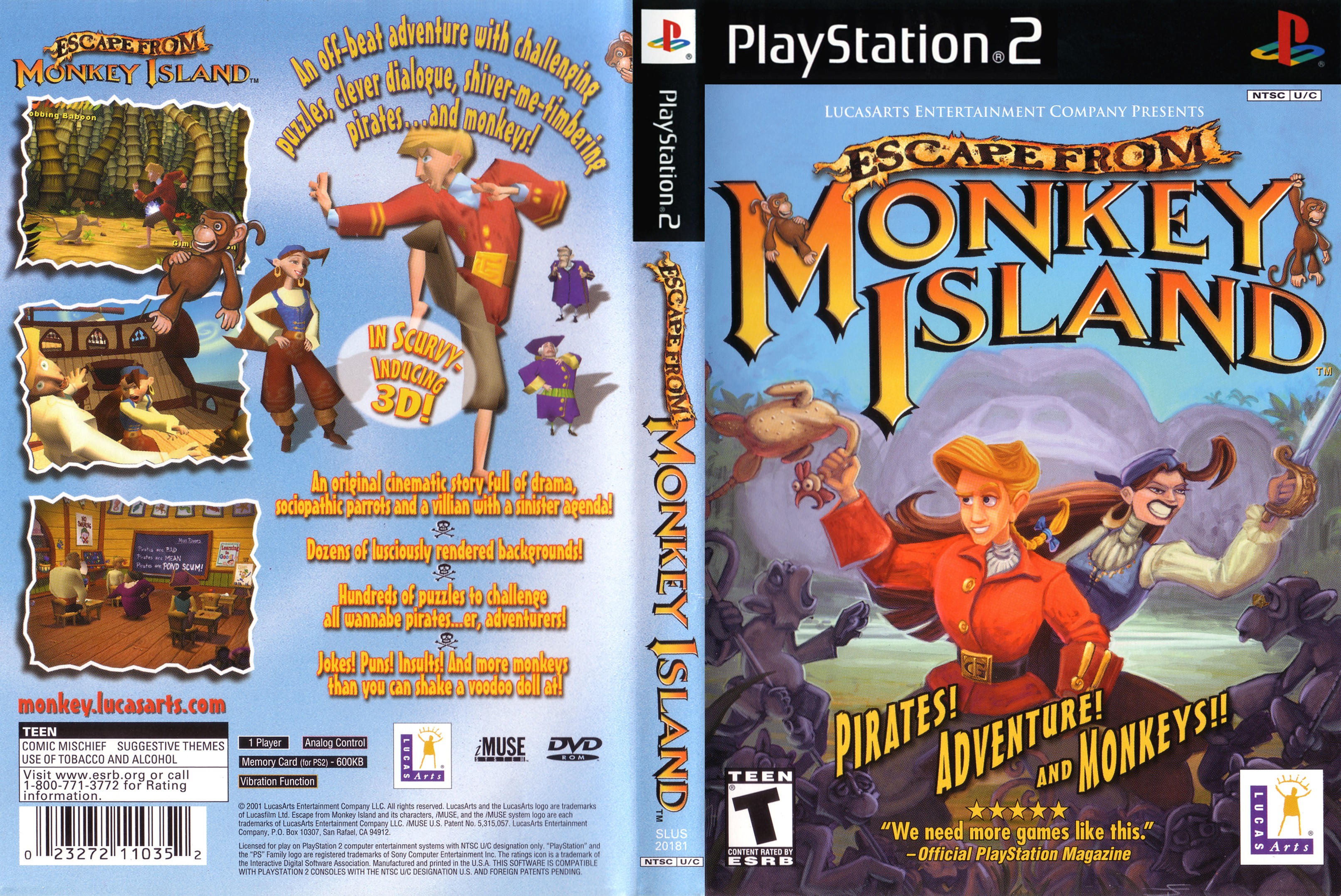 Escape from Monkey Island PSX cover
