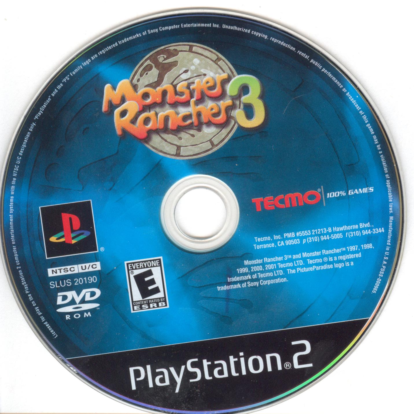 Monster Rancher 3 PSX cover