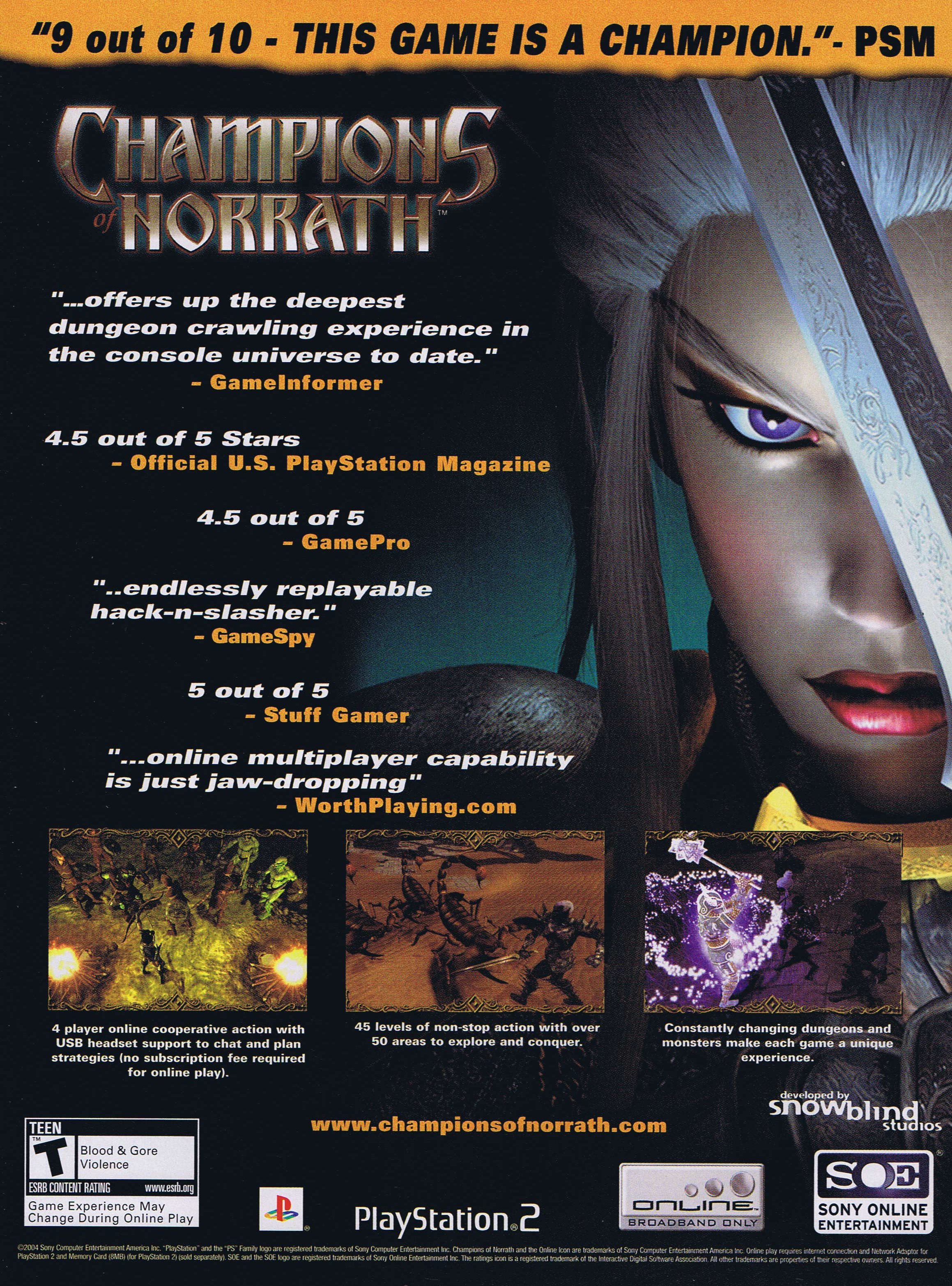Champions of Norrath PS2 cover