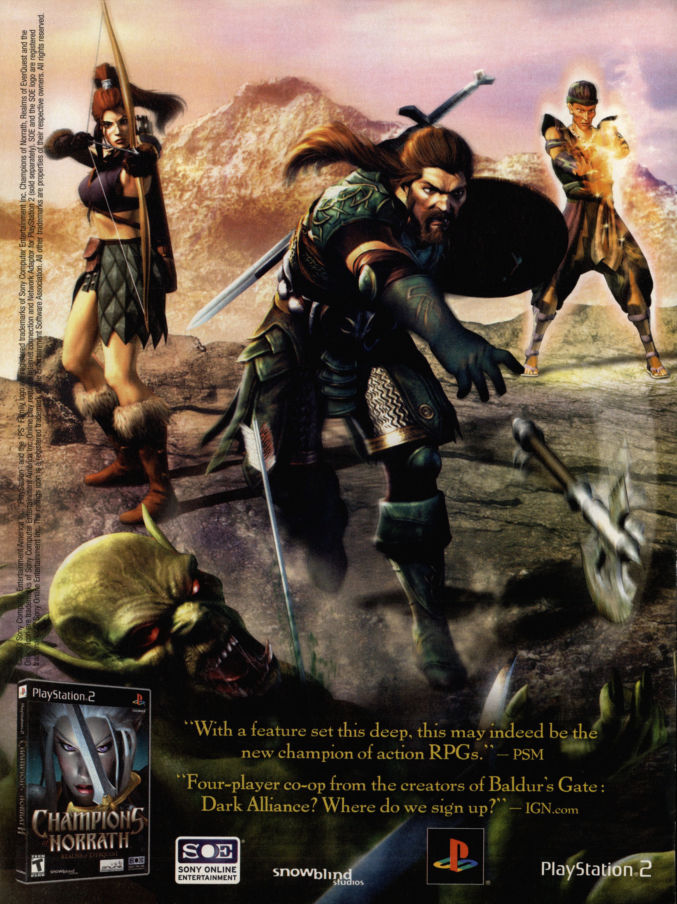 Champions of Norrath PS2 cover