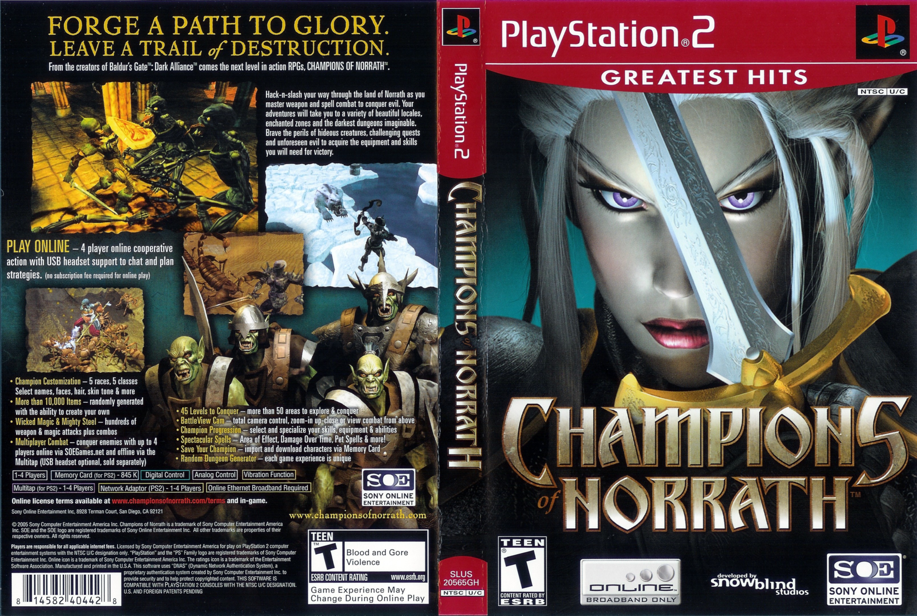 Champions of Norrath PS2 cover