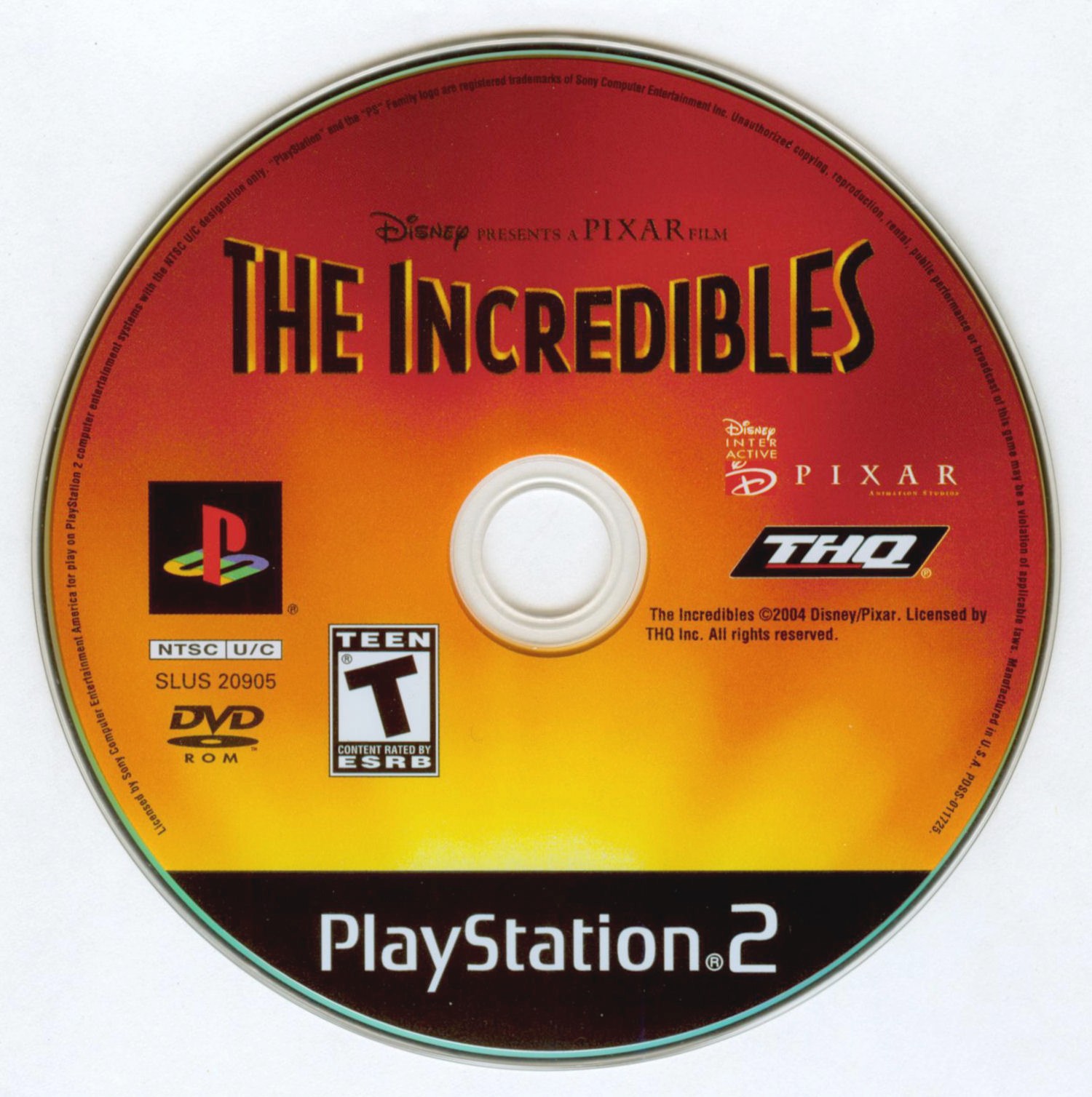 Disney's Pixar - The Incredibles PSX cover