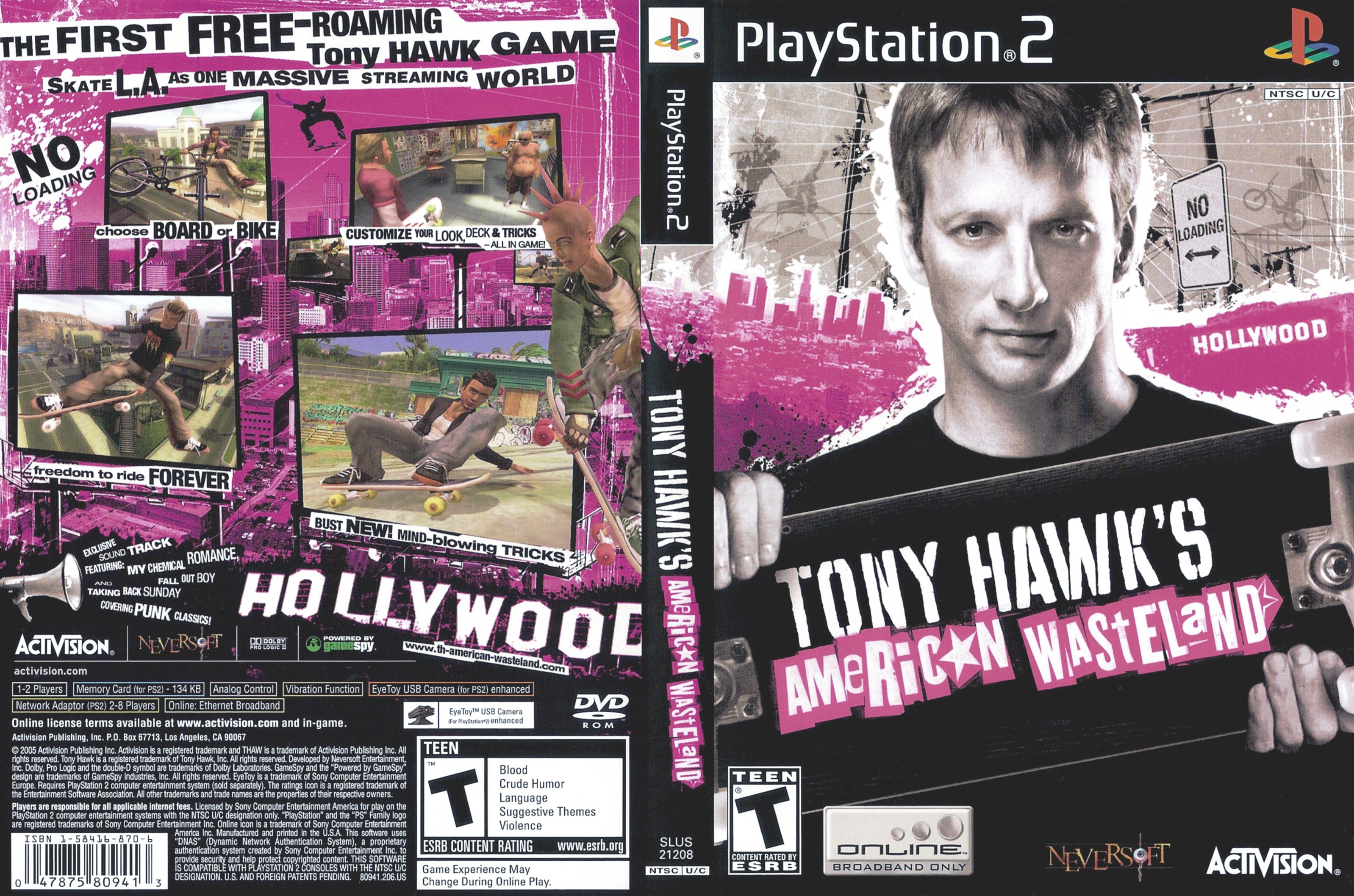 Tony Hawk's - American Wasteland PS2 cover