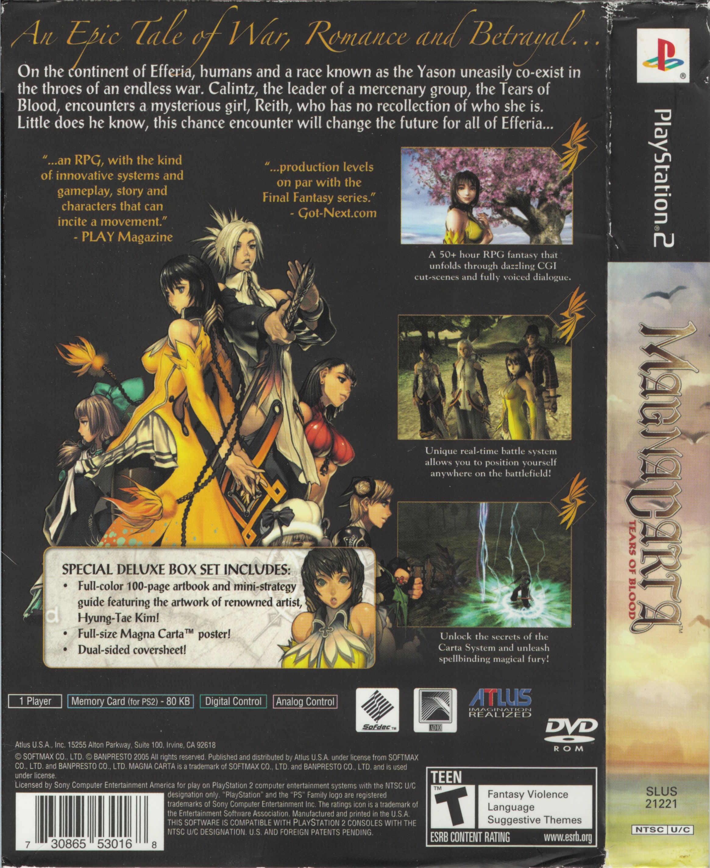 Magna Carta - Tears of Blood PS2 cover