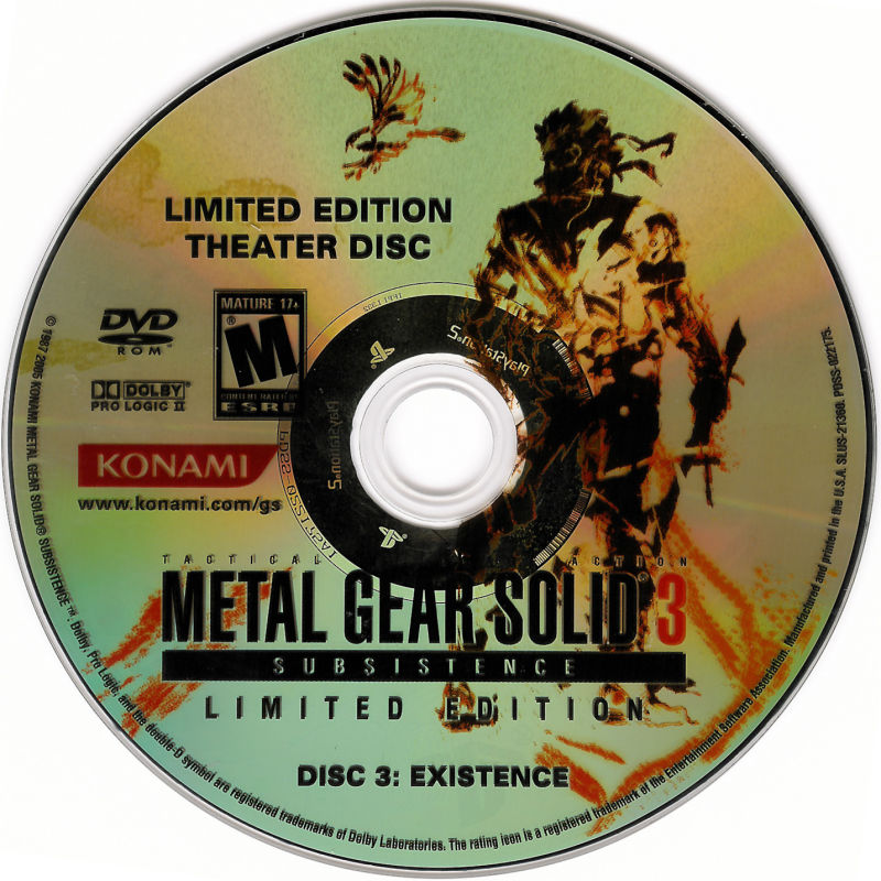 Metal Gear Solid 3 - Subsistence PS2 cover