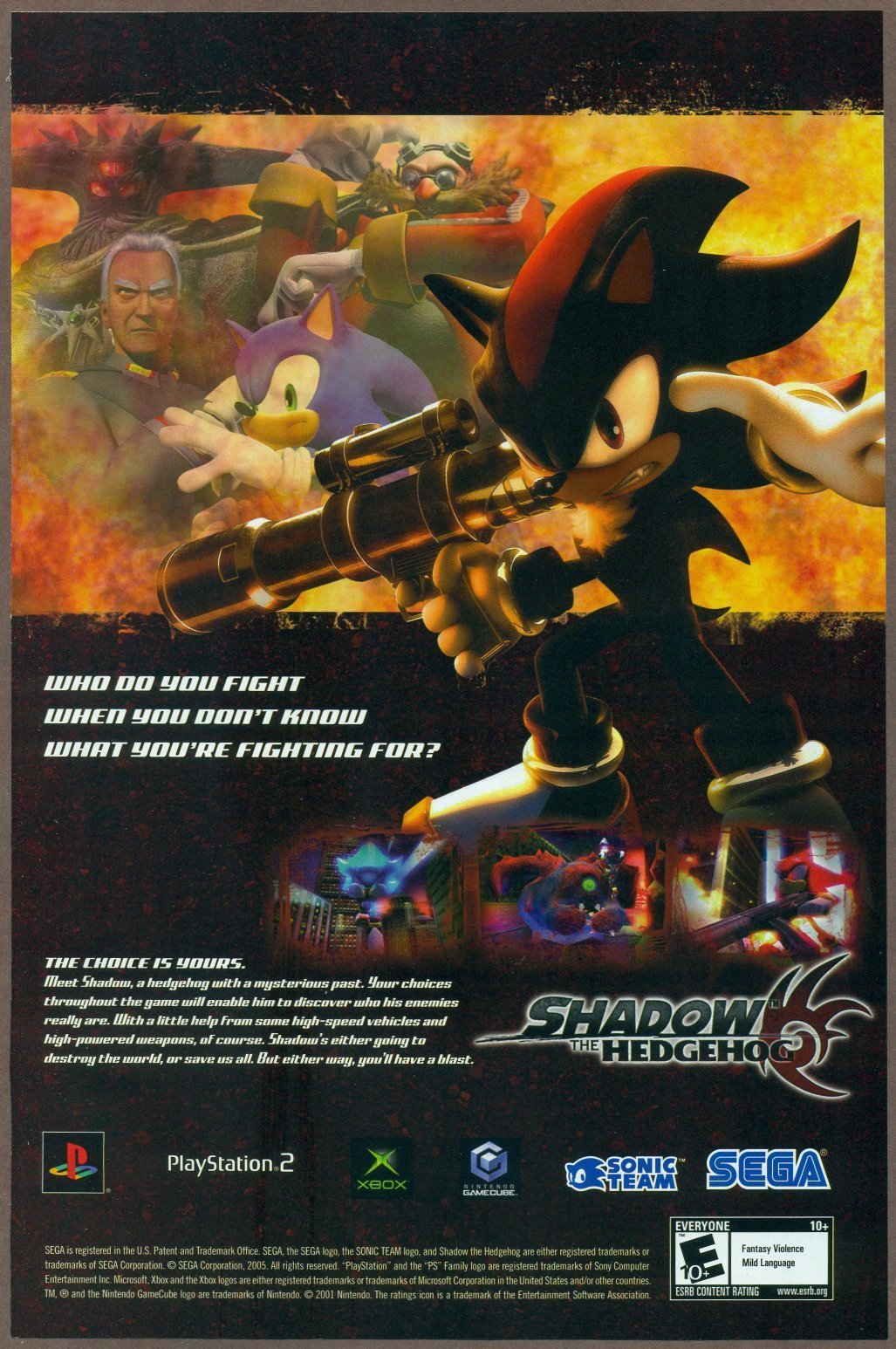 Shadow the Hedgehog PS2 cover