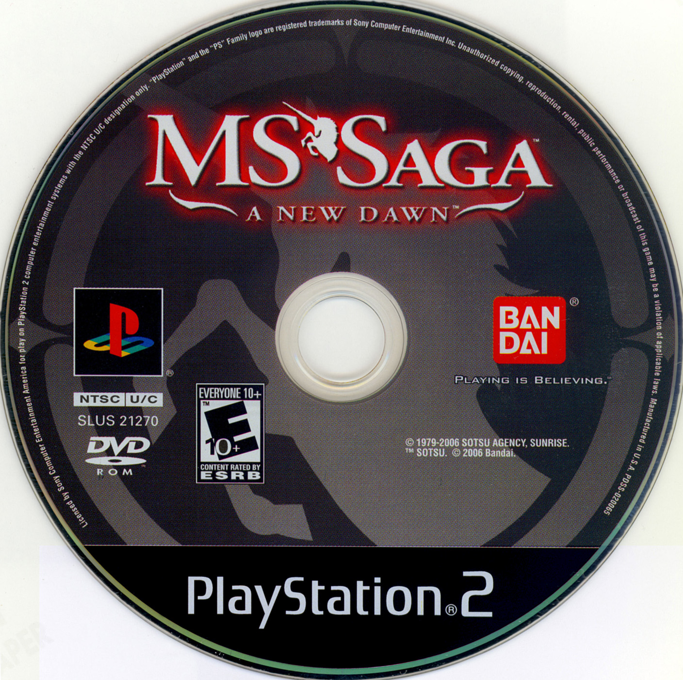 MS Saga - A new dawn PSX cover