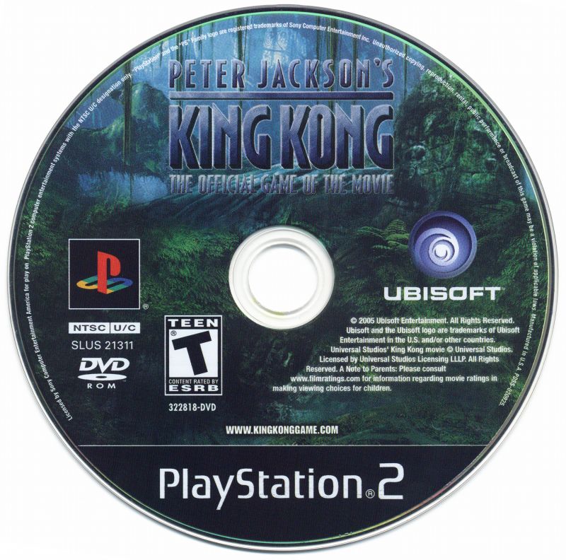 Peter Jackson's King Kong - The official game of the movie PS2 cover