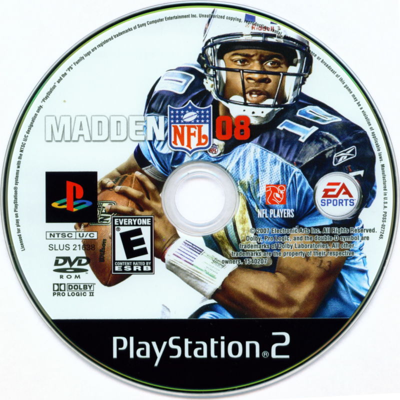 Madden NFL 08 PS2 cover